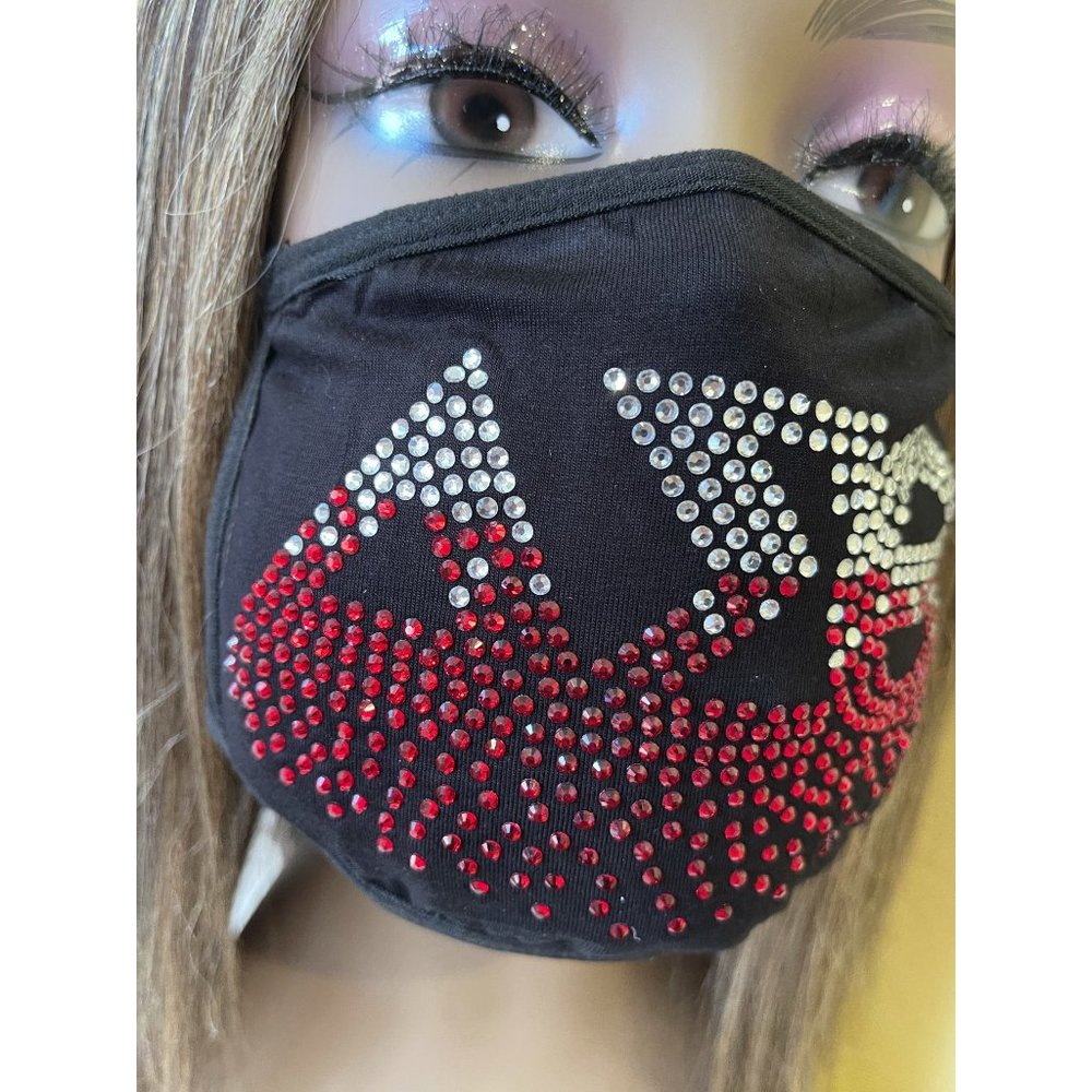 Delta Sigma Theta Red Roots Rhinestone Bling Face - Picture 11 of 11